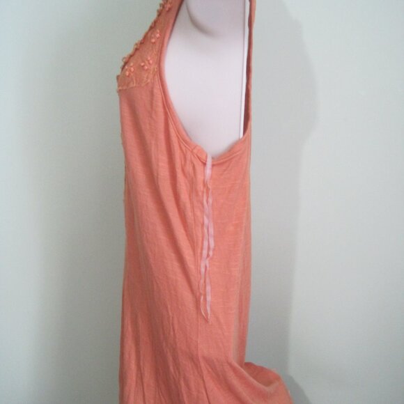 American Rag Rayon Floral Caramel Sleeveless Flowy Blouse Womens XLarge Tank Top - Picture 3 of 8